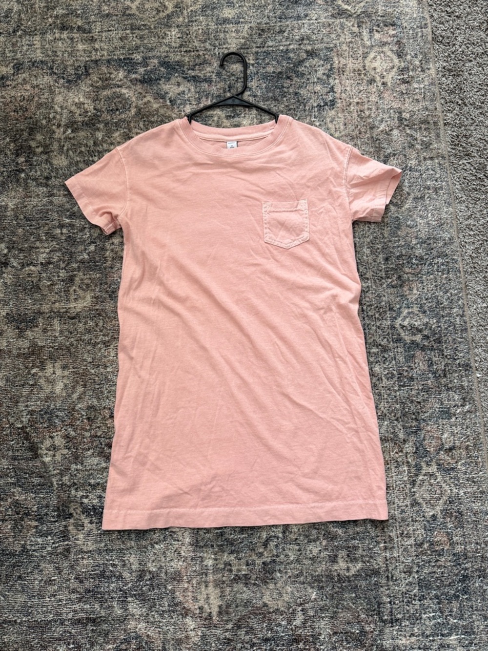 Old Navy 100% Cotton Pink Crewneck T-Shirt Dress with Pocket Size XS